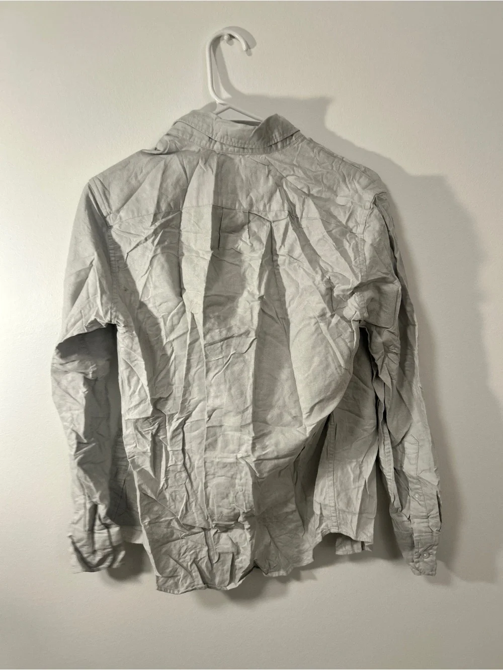 J. Crew Men's Lightweight Button-Up Shirt Jacket in Light Gray